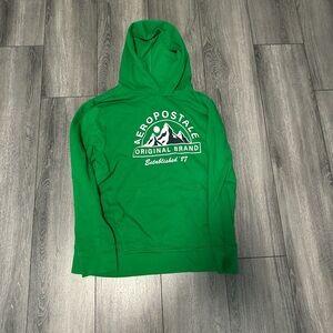 Aeropostale Green Sweatshirt Hoodie Vibrant Cotton Blend
